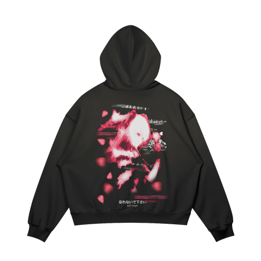 Crimson Petals Hoodie Dark